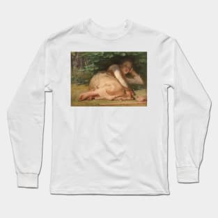 Shepherdess Sleeping in the Shade of an Oak Bush by Jean-Francois Millet Long Sleeve T-Shirt